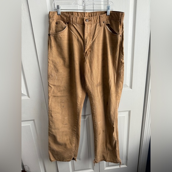 Dickies relaxed fit straight leg tan jeans size 36 x 32 - Picture 1 of 9